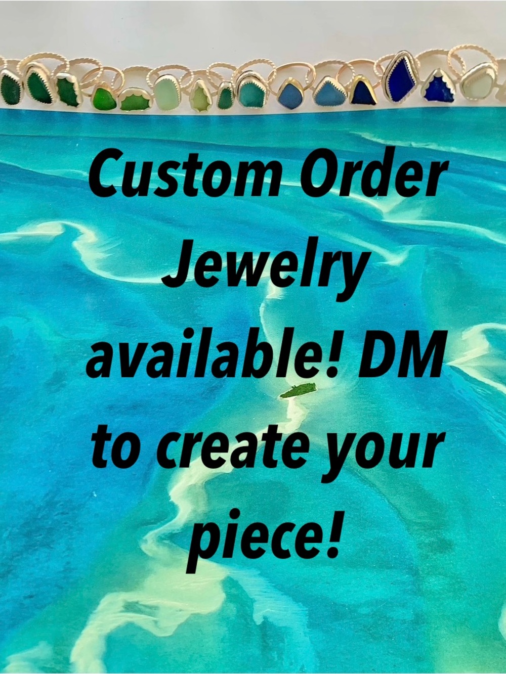 *CUSTOM*  Hand Crafted Sea Glass Ring